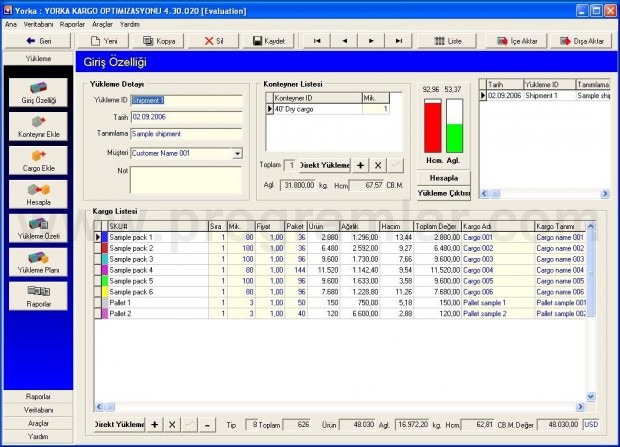 Kargo - Konteyner Yükleme Program%u0131