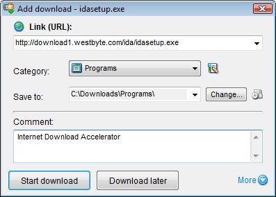 Internet Download Accelerator
