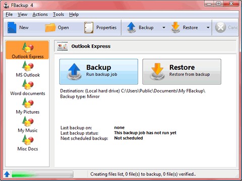 FBackup Ekran Görüntüsü