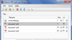 Hexonic PDF Split and Merge