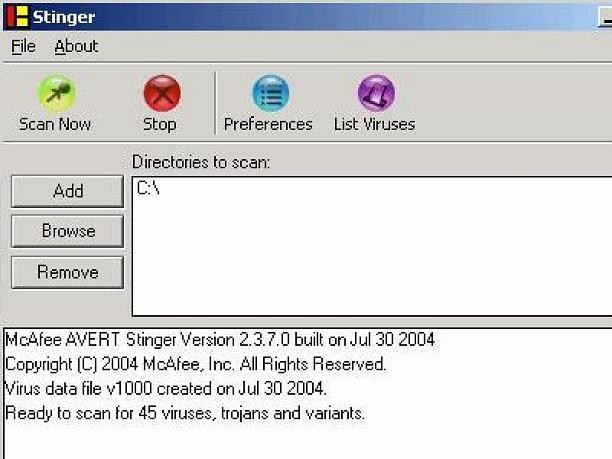 McAfee Avert Stinger