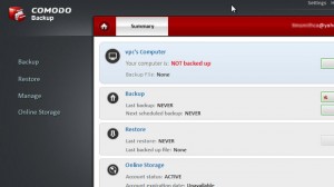 Comodo Backup Ekran Görüntüsü