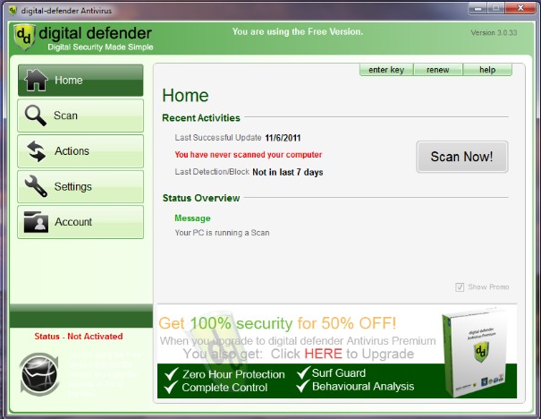 Digital Defender Antivirus Ekran Görüntüsü