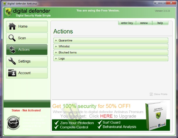 Digital Defender Antivirus Ekran Görüntüsü