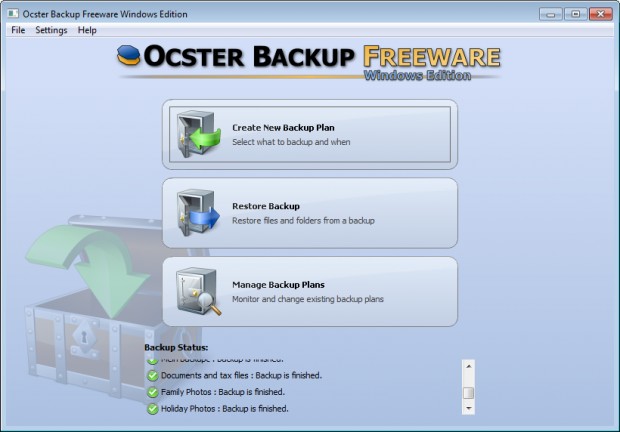 Ocster Backup Ekran Görüntüsü