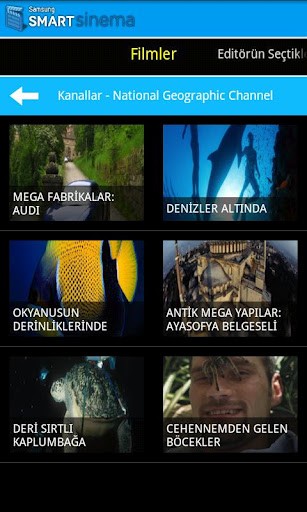 Samsung Smart Sinema Ekran Görüntüsü