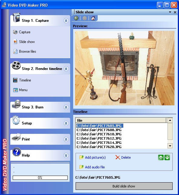 Video DVD Maker Pro Ekran Goruntusu - Slide Show