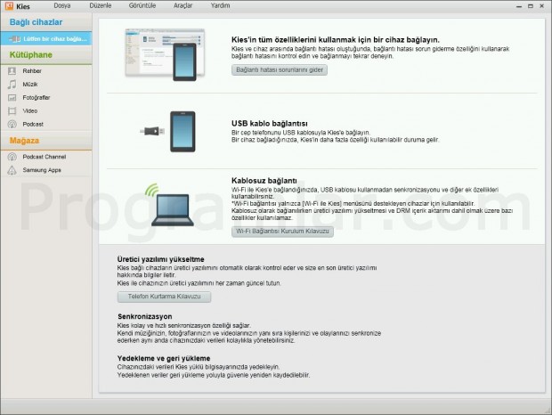 Samsung Kies Ekran Goruntusu Samsung Kies Ekran Goruntusu