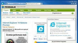 Internet Explorer 10 Ekran Görüntüsü