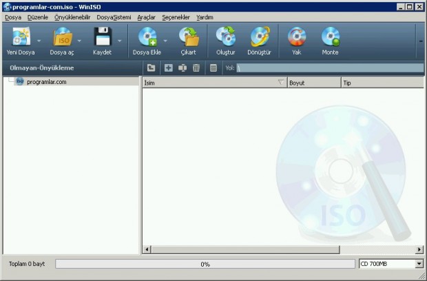 WinISO 6 Ekran Goruntusu - Ana Ekran