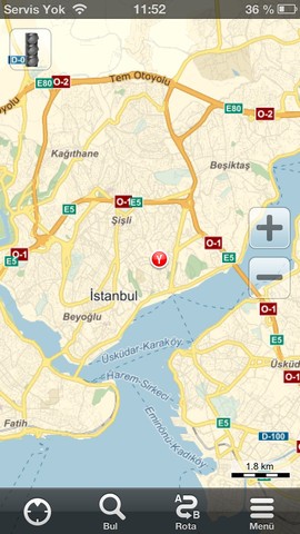 Yandex.Haritalar Ekran Görüntüsü