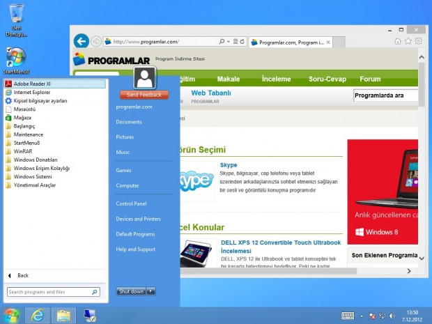 StartMenu8 Ekran Goruntusu 1