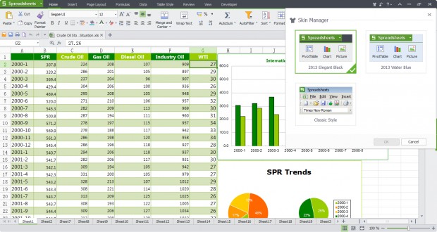 Kingsoft Office Spreadsheets Ekran Goruntusu