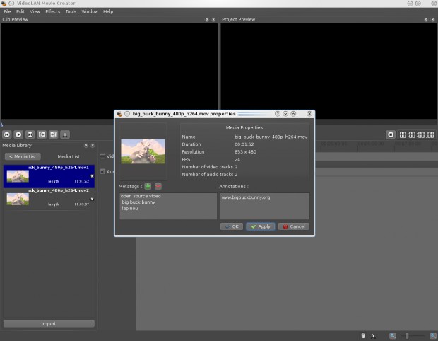 VideoLAN Movie Creator Ekran Goruntusu 2