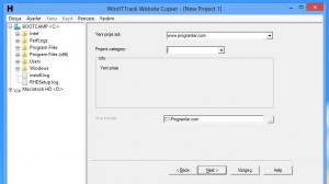 WinHTTrack Ekran Goruntusu 1