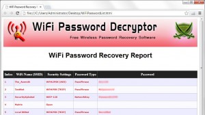 WiFi Password Decryptor