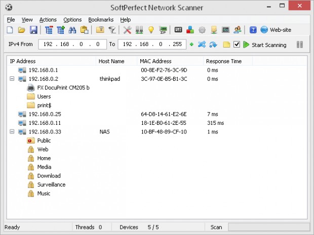 SoftPerfect Network Scanner 2