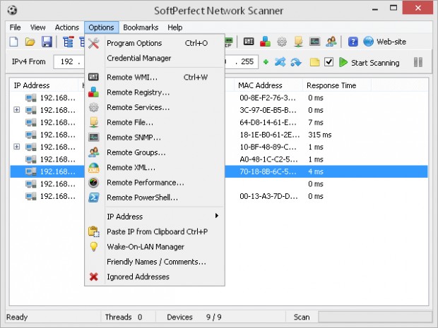 SoftPerfect Network Scanner