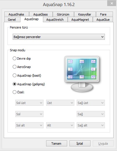 AquaSnap Ekran 1