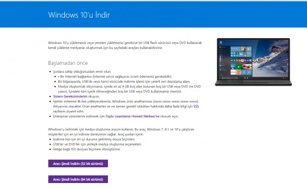 Windows 10 a Yükseltme