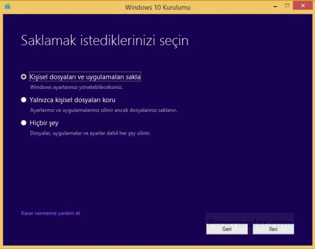 Windows 10 a Yükseltme