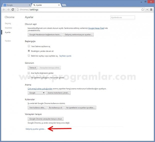 Google Chrome da Kaydedilmis sifreleri silmek 02