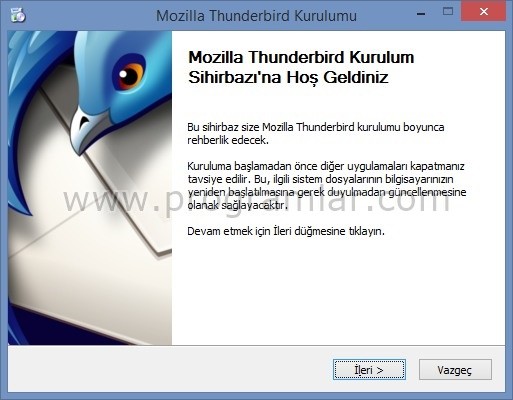 Mozilla Thunderbird Kurulumu ve Ayarlar 01