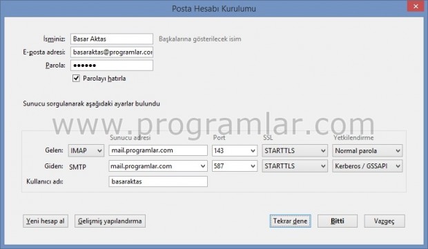 Mozilla Thunderbird Kurulumu ve Ayarlar 10