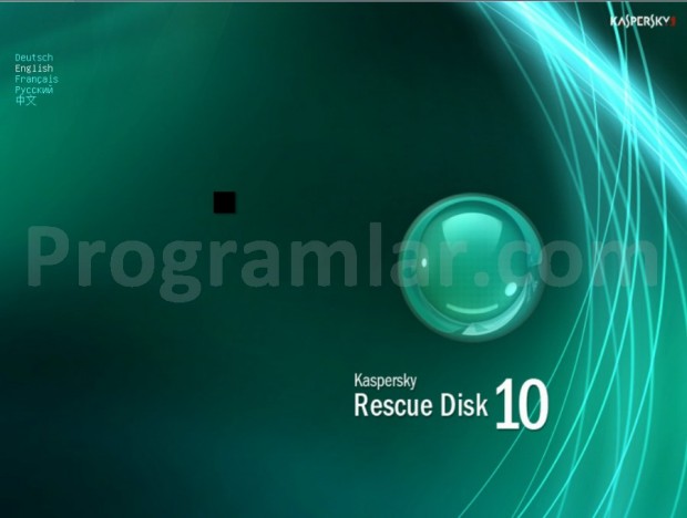 Kaspersky Rescue Disk Kullanımı - Dil Secimi
