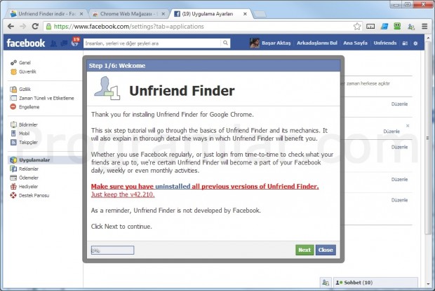 Facebook Giris - Unfriend Finder Welcome