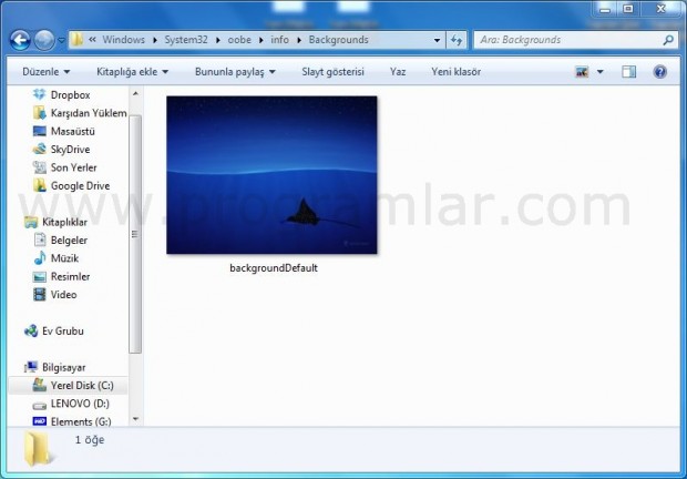 Windows 7 Giriş Ekranına Arka Plan Resmi Yerleştirme