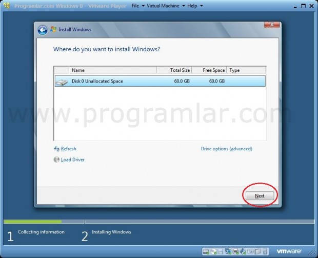 VMWare\ e Windows 8 Developer Preview Kurmak