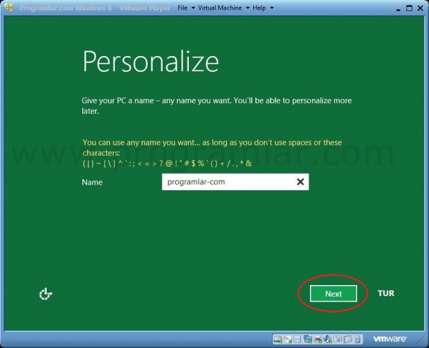 VMWare\ e Windows 8 Developer Preview Kurmak