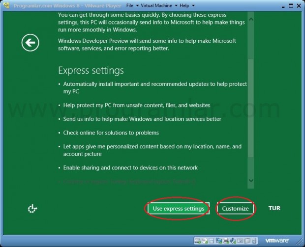 VMWare\ e Windows 8 Developer Preview Kurmak