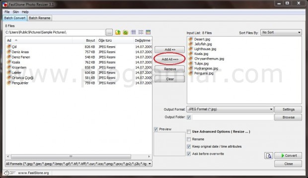 FastStone Photo Resizer ile Toplu Resim Boyutlandırma ve Çevirme