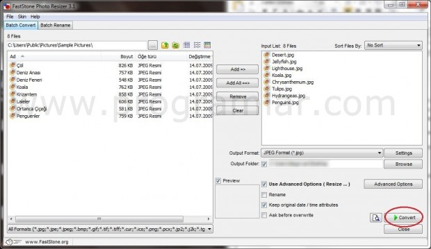 FastStone Photo Resizer ile Toplu Resim Boyutlandırma ve Çevirme