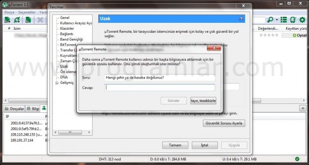 uTorrent  i Cep Telefonundan Kontrol etmek ve Kullanmak