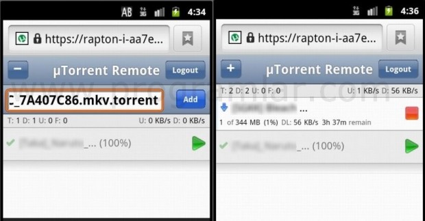 uTorrent\ i Cep Telefonundan Kontrol etmek ve Kullanmak