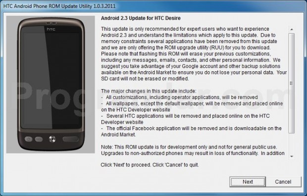 HTC Desire\ a Android 2.3 (Gingerbread) Yüklemek