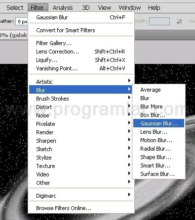 Photoshop  ta Galaksi Yaratma