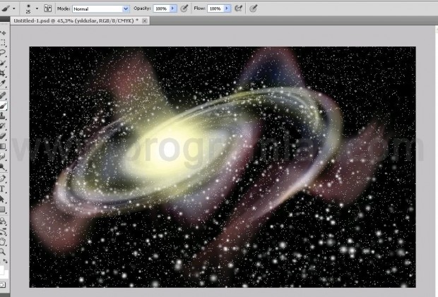 Photoshop ta Galaksi Yaratma