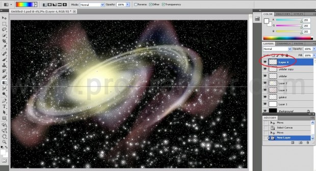 Photoshop ta Galaksi Yaratma