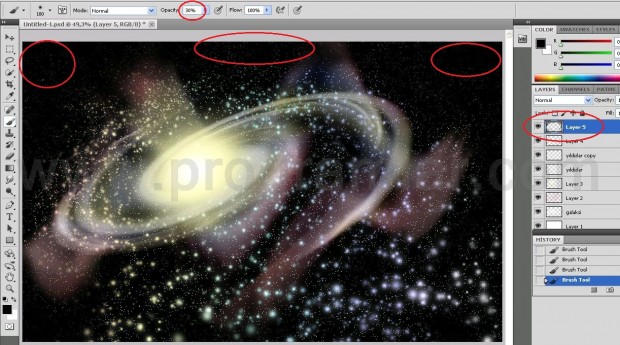 Photoshop  ta Galaksi Yaratma