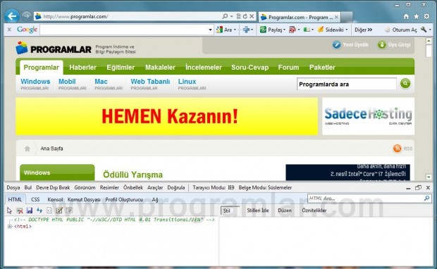 Internet Explorer 9\ un Kullanışlı Kısayolları