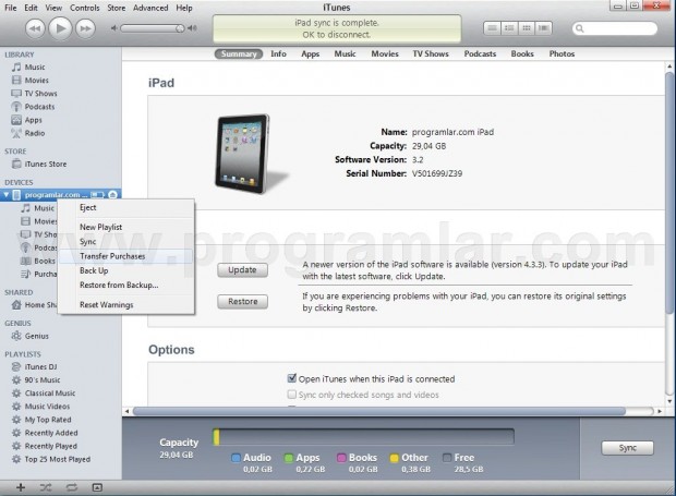 iPad Versiyon Güncelleme