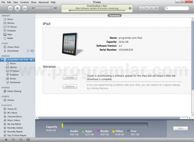 iPad Versiyon Güncelleme