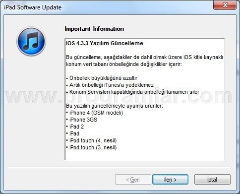 iPad Versiyon Güncelleme