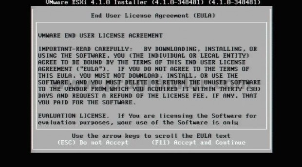 Vmware ESXi 4.1 Kurulumu
