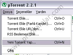 uTorrent İle Torrent Yapmak