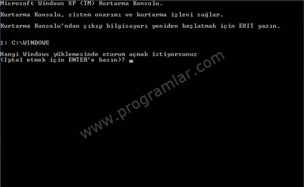 Windows XP  de NTLDR Eksik Hatası ve Çözümü